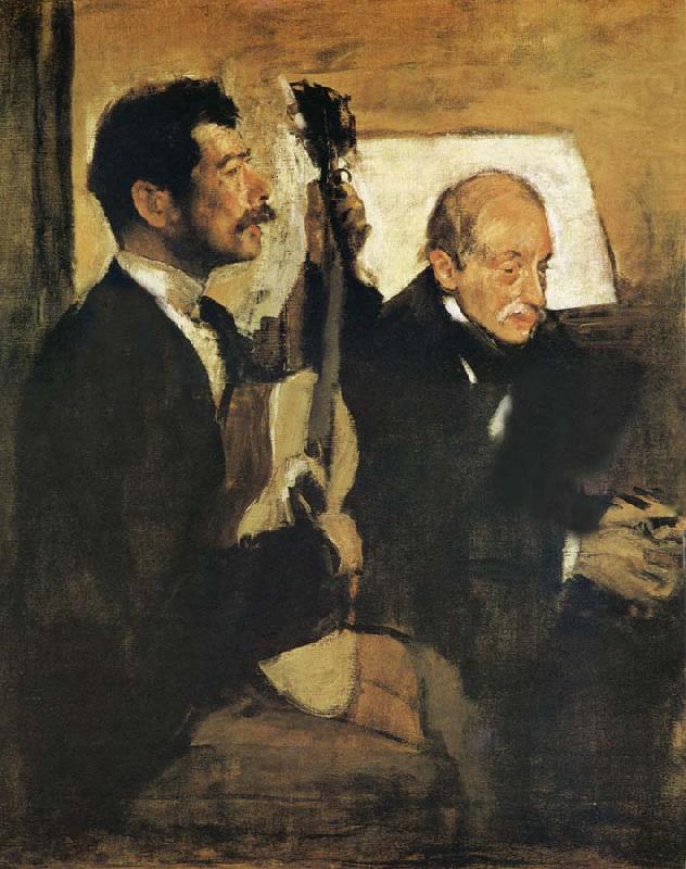 Edgar Degas Artist-s Father and Pagand china oil painting image